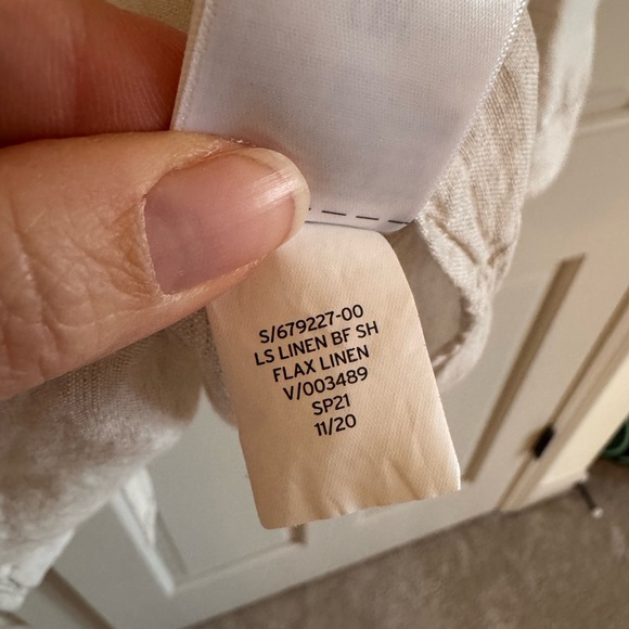 Gap 100% linen boyfriend shirt M - Picture 4 of 5